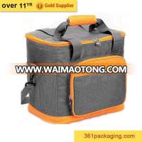 KID big capacity 24 can custom yellow grey picnic lunch insulated lunch cooler bag