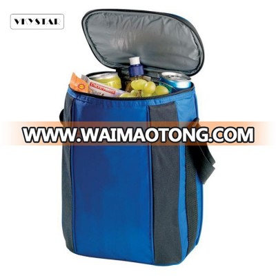 PVC Backing Insulated Double Zipper Adjustable Shoulder Strap Multiple Wine Bottle Cooler Bag