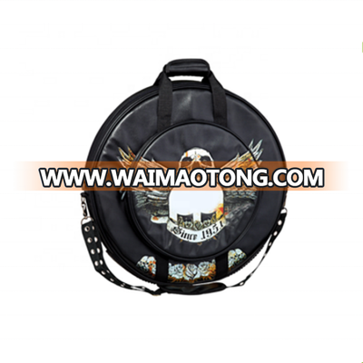 Wholesale Custom Musical Instrument Backpack Black Leather Cymbal Bag